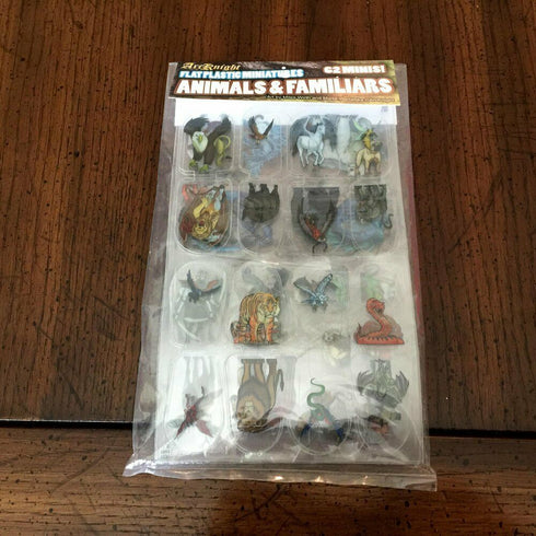 Arcknight Flat Plastic Miniatures - Animals & Familiars Set - 62 2D Minis